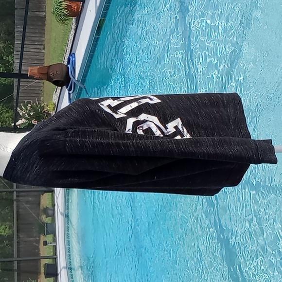 PINK By Victoria Secret Women's  Logo Campus Fleece Sweatshirt Size Small Black - Picture 7 of 12